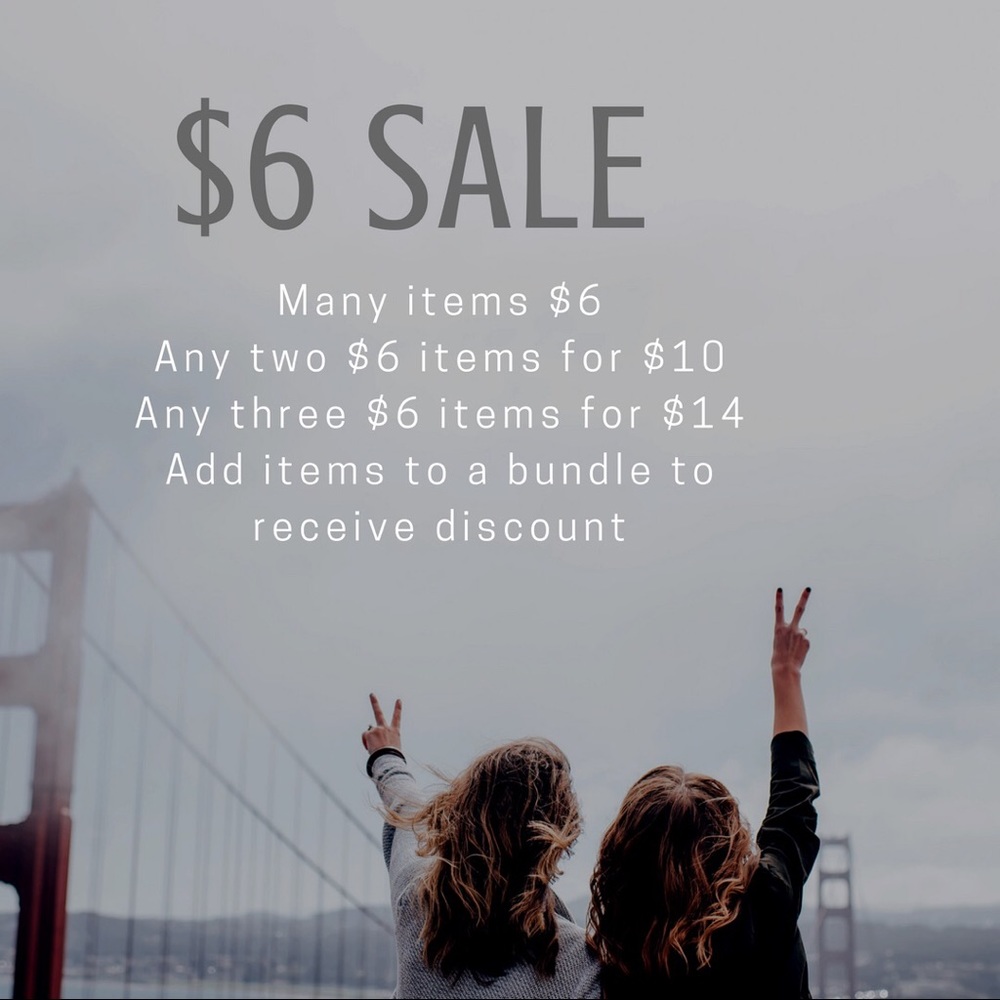 $6 SALE items/ 🌈 FREE with non sale items
